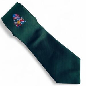 Vintage Mickey Mouse Patriotic Tie in Dark Green